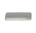 pouzdro - PL053 - plechová krabička stříbrná matná, obdélník
