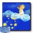 Ubrousky Sterne - andlek s hvzdikami na oblku na modr obloze, vnon motiv